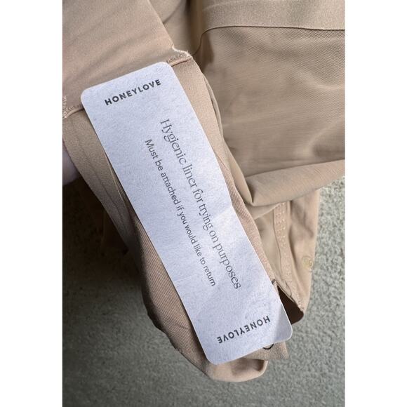 NWT HoneyLove PETITE Liftwear Cami Bodysuit Sand Shapewear Beige Compression XL - Picture 6 of 15
